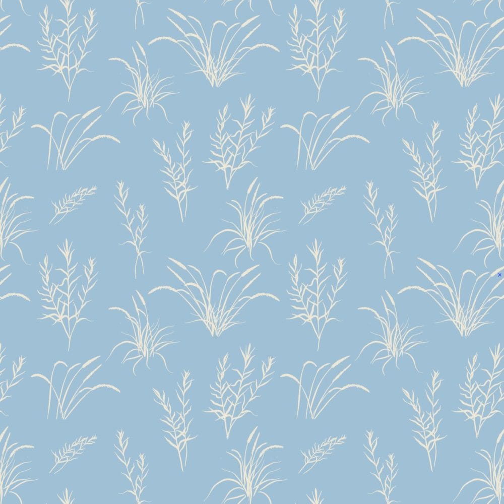 California Grassland wallpaper in blue